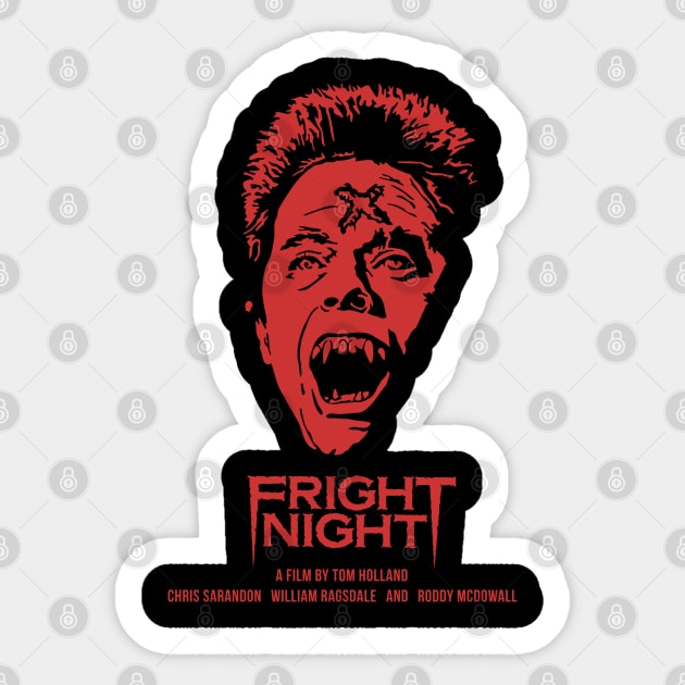 Fear and horror in a Vampire Fright Night Sticker by DaveLeonardo